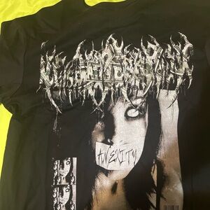 Black Graphic Tee with Artistic Print